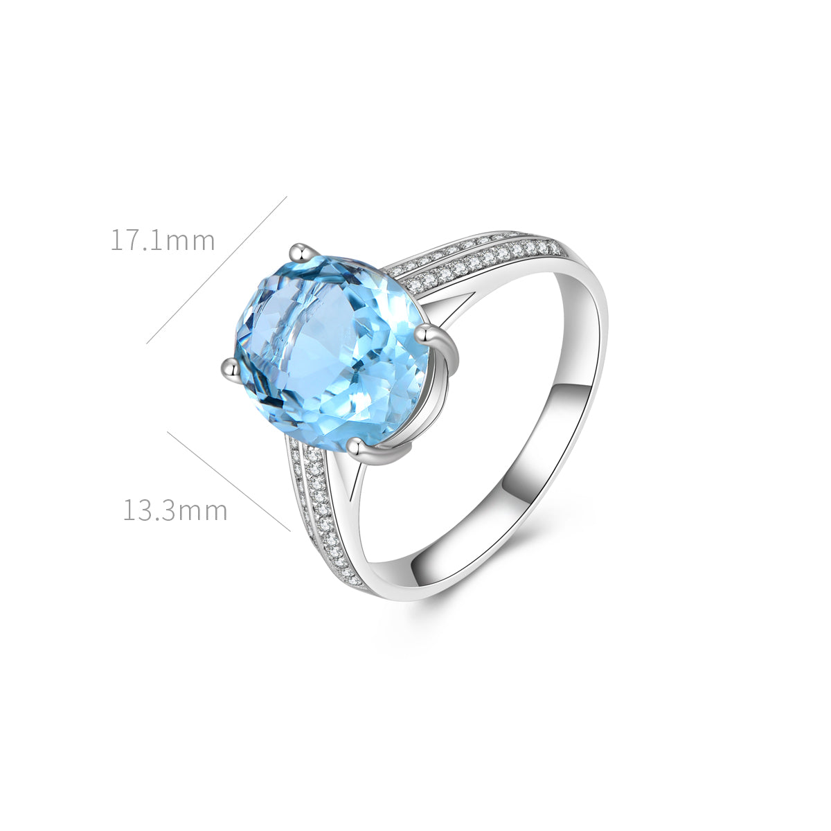 18K Aquamarine Ring