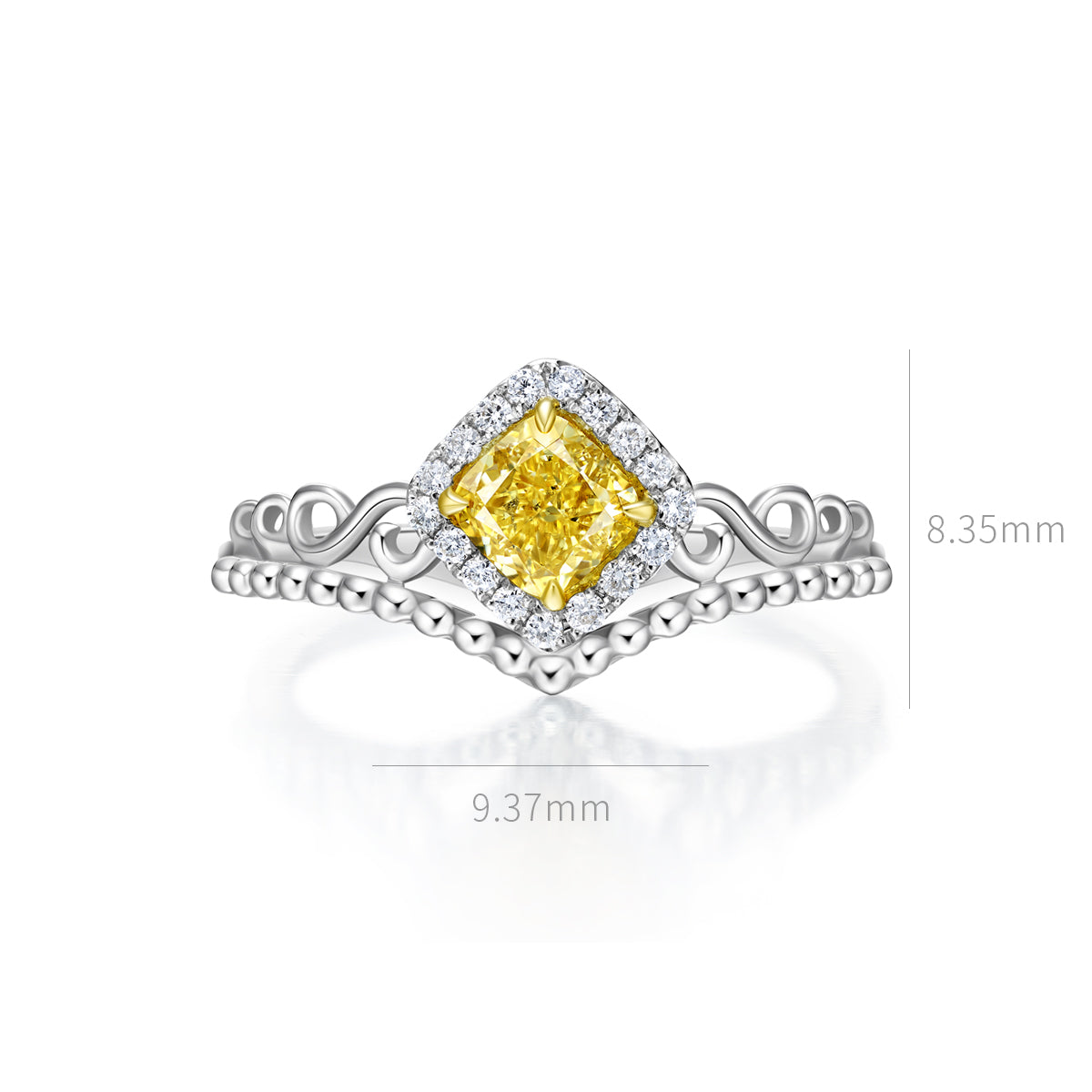 18K Fancy Yellow Diamond Ring
