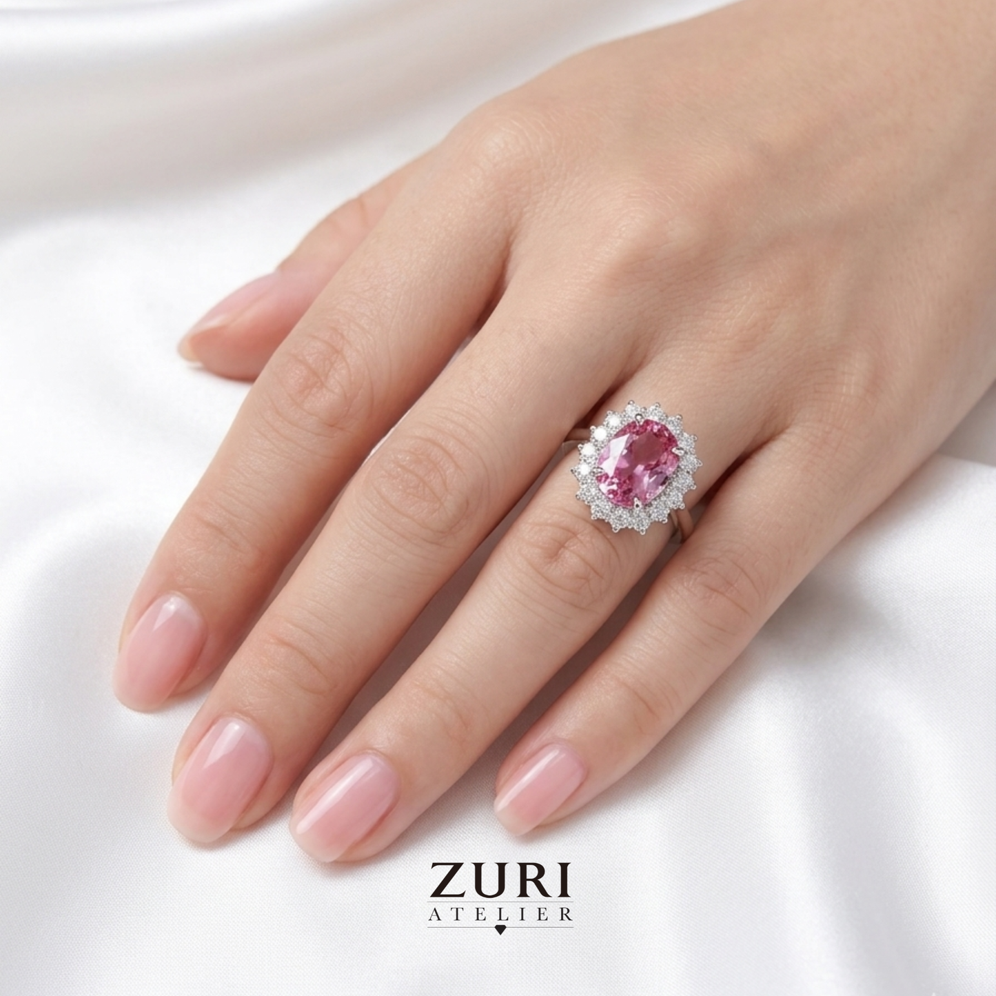 18K Orange-Pink Spinel Ring