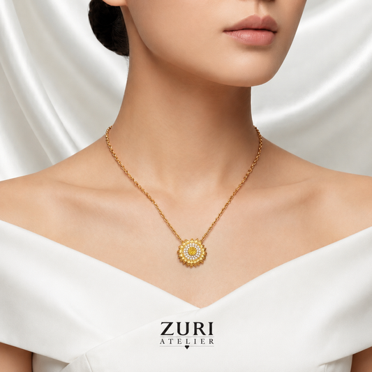 18K 黄钻颈链