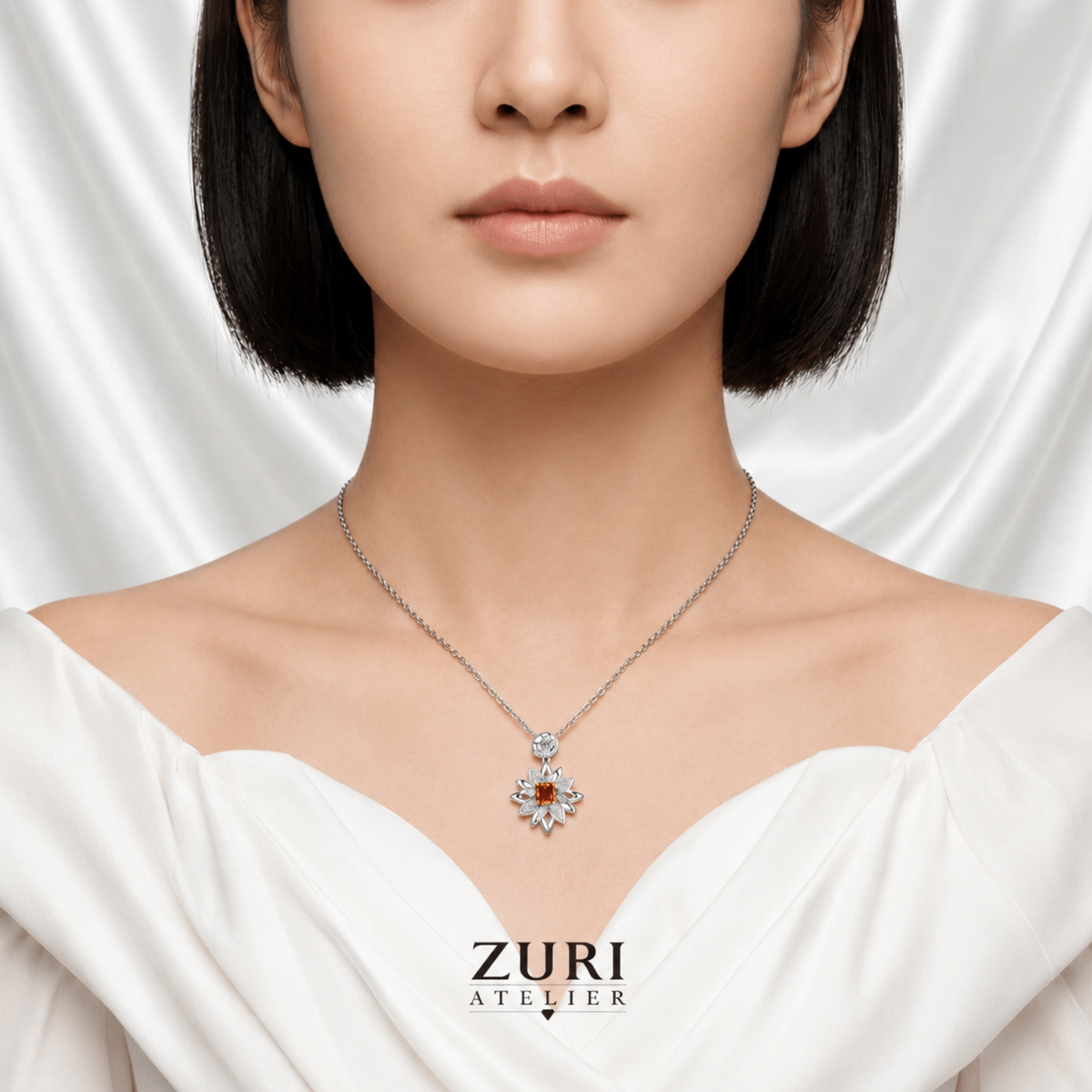 18K 黄钻颈链
