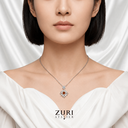 18K 黄钻颈链