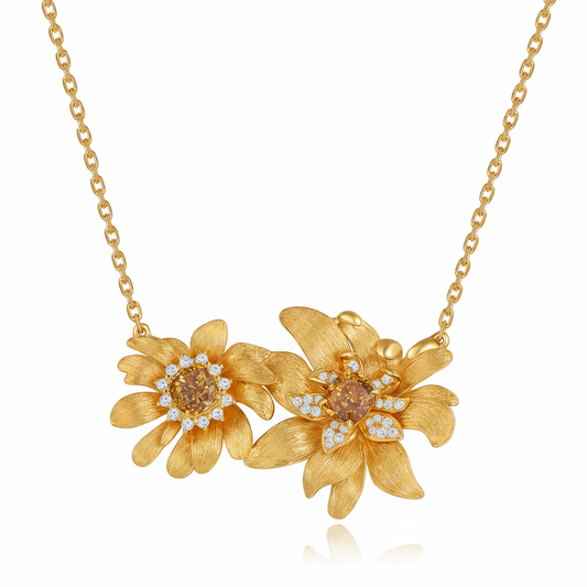 18K Fancy Deep Orange-Yellow Necklace