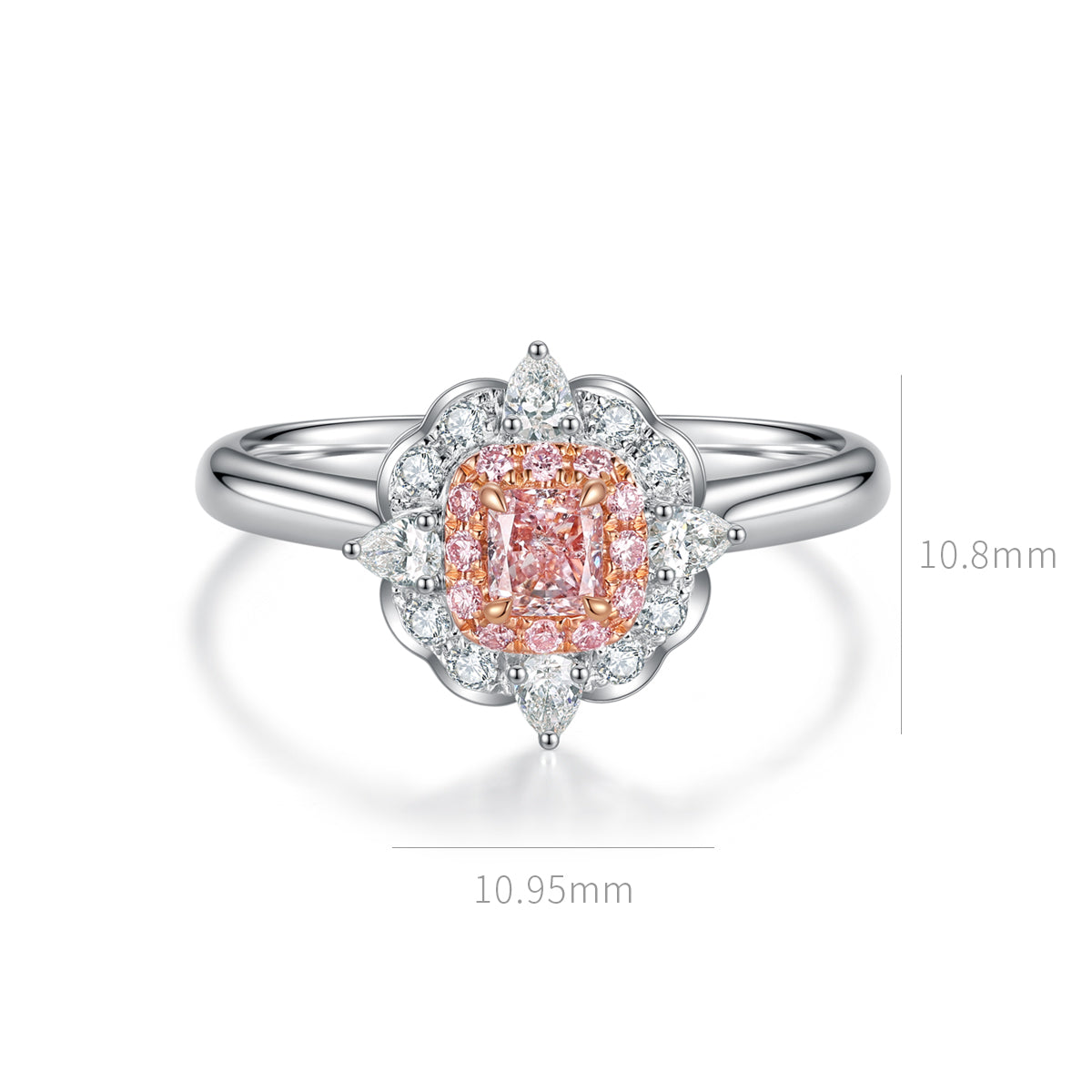 18K Fancy Pink Diamond Ring