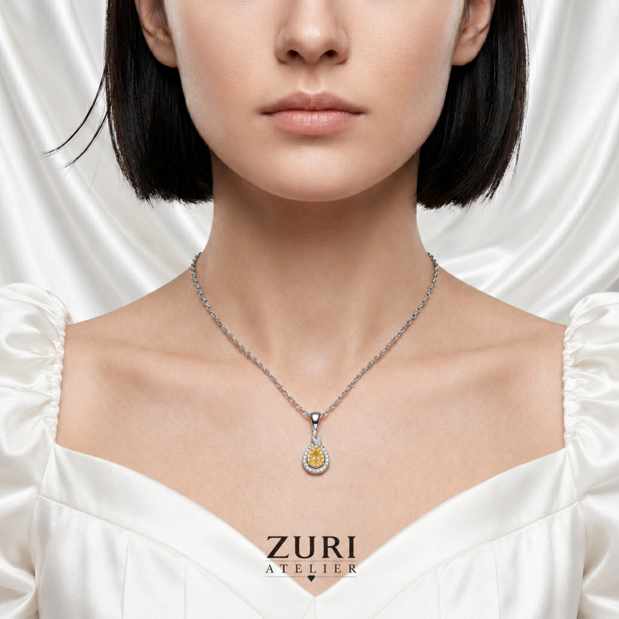 18K 黃鑽暖陽吊墜