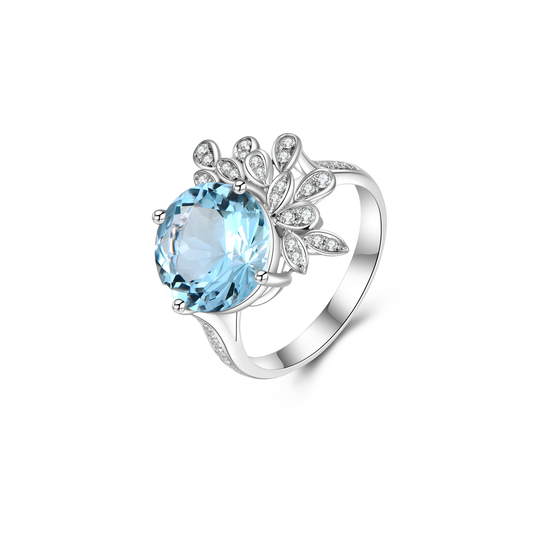 18K Aquamarine Ring