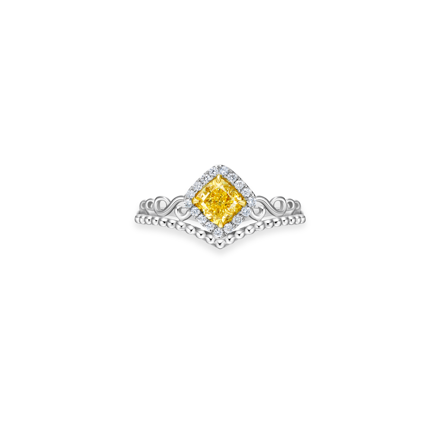 18K Fancy Yellow Diamond Ring