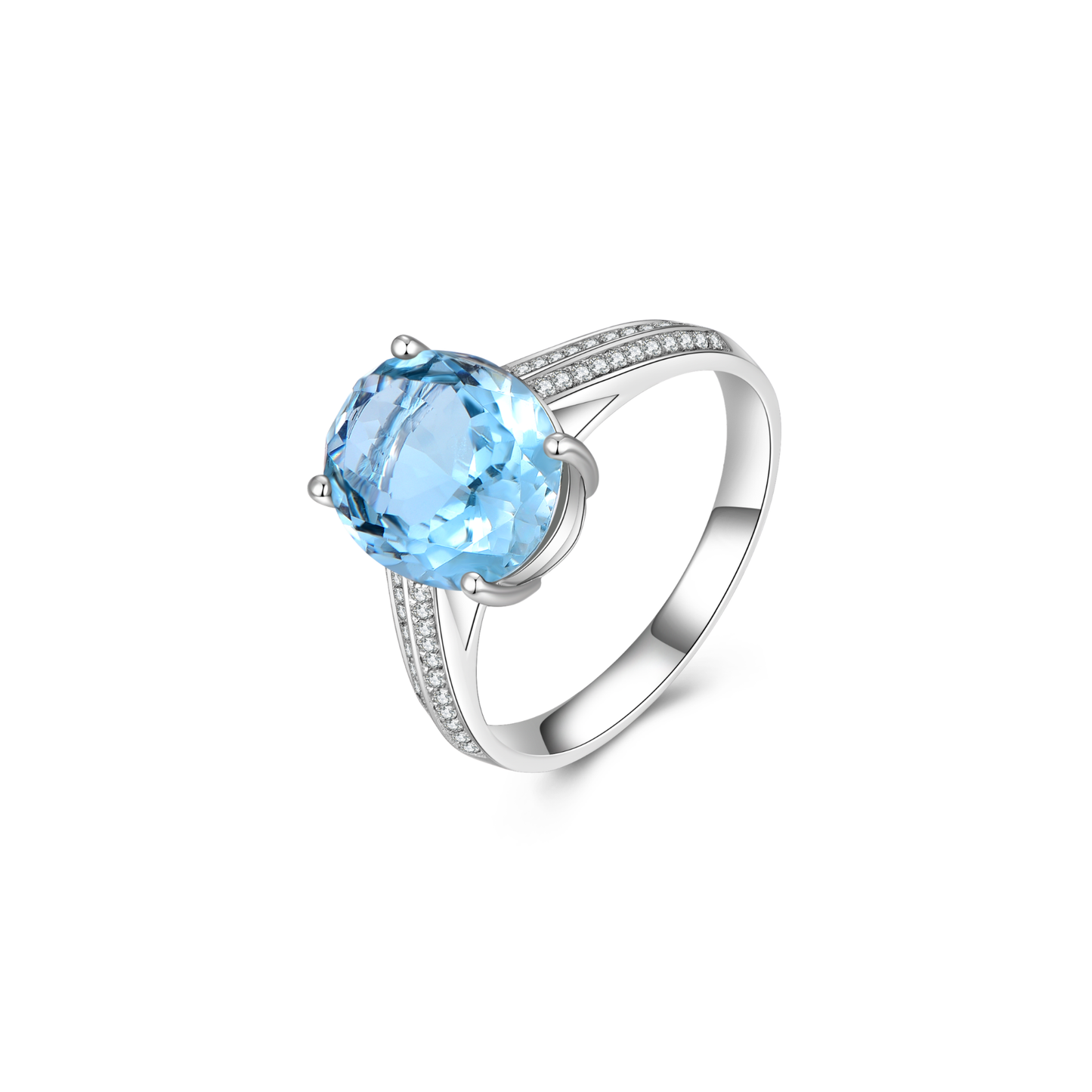 18K Aquamarine Ring