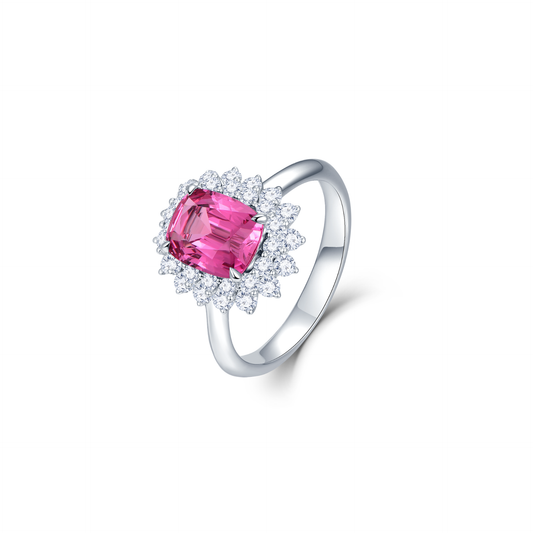 18K Orange-Pink Spinel Ring